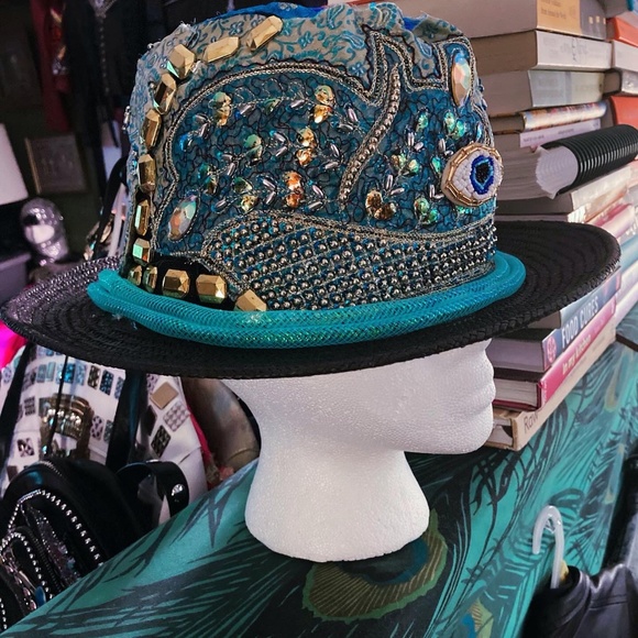 Custom Designed Straw Fedora Sari Hat by #FarrahNaykaDesigns main image 8